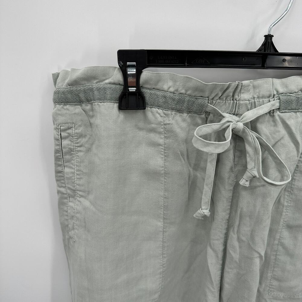 CLOTH & STONE NWT Evereve Tie Waist Tencel Short in Fresh Basil Green // L - Picture 4 of 11